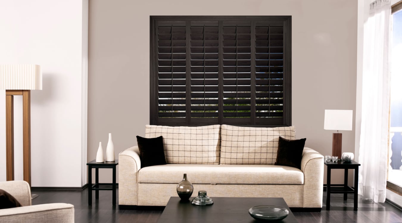 Living room with ovation shutters